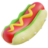 Hot Dog 3D Icon png