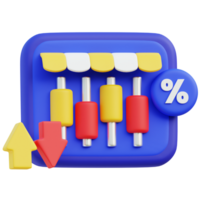 Stock Market 3d icon png