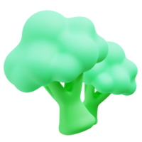 brócoli 3d icono png