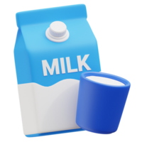 leite 3d ícone png