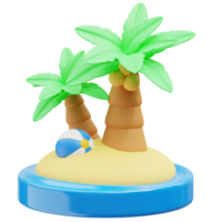 isola 3d icona png