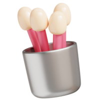 Cotton Swab 3d icon png