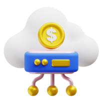 icono de nube 3d png