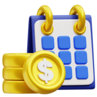 icono de calendario 3d png