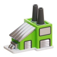 éco usine 3d icône png