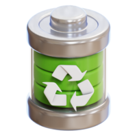 batería reciclar 3d icono png