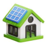 Solar- Haus 3d Symbol png