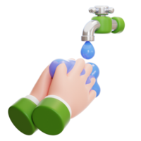 waschen Hand 3d Symbol png