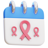 cáncer día 3d icono png