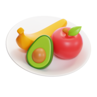 sano comida 3d icono png