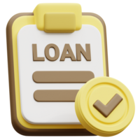 Loan Papers 3D Icon png