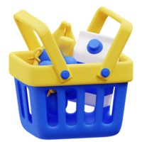 cesta fazer compras 3d ícone png