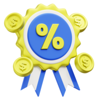 Discount Badge 3D Icon png