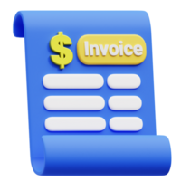 Invoice  3D Icon png