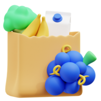 Groceries 3D Icon png