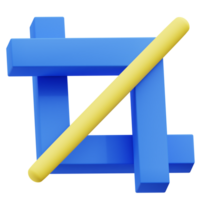 Crop Tool 3D Icon png