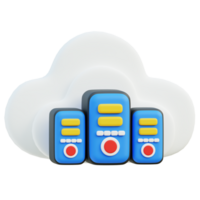 Cloud Server 3D Icon png