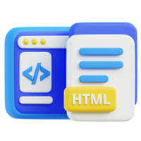 html 3d icono png