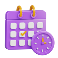 calendário compromisso 3d ícone png