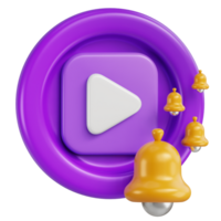 Subscribe Bell 3D Icon png