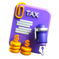 Tax 3d Icon png