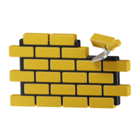 brique mur 3d icône png