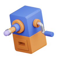 lápiz sacapuntas 3d icono png