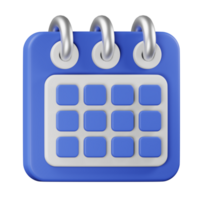 icône 3d du calendrier png