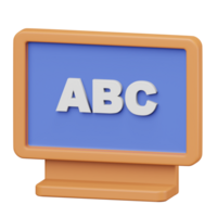 colegio tablero 3d icono png