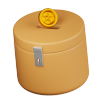 donación caja 3d icono png