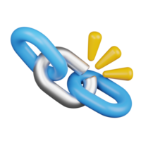 gebrochen Verknüpfung 3d Symbol png