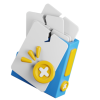 Broken File 3d icon png