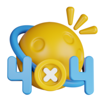 Error 404 3d icon png