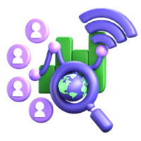 Market Research 3d Icon png