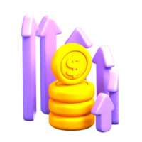 Money Growth 3d Icon png