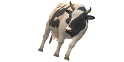 vaca aislado en un transparente antecedentes png