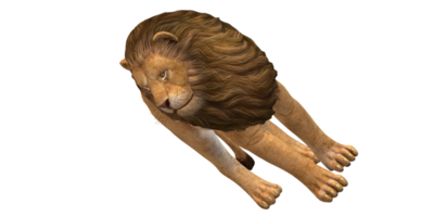 Lion isolé sur une transparent Contexte png