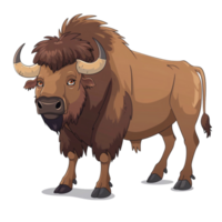 bison HD transparent, bison ai-génératif png