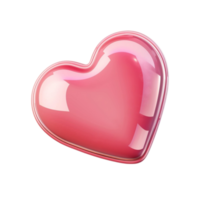 Candy shaped like a heart isolated on transparent background AI-Generative png