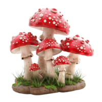 Mushroom House transparent AI-Generative png