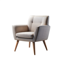 A chair with light fabric on a transparent background. png