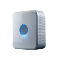 Smart home speaker with blue light illumination png