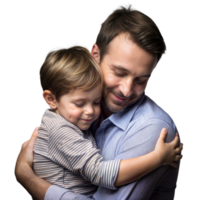 padre e figlio Abbracciare una persona nel un' sentito abbraccio png