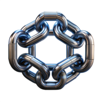 Metal chain on transparent background png