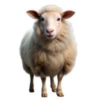 Curious sheep standing with transparent background png