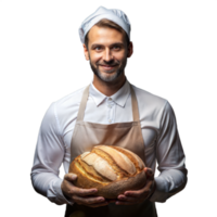 leende bagare presenter färsk bröd png