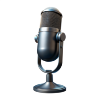 Microphone on stand against transparent background png