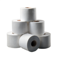 Stacked rolls of toilet paper transparent background png