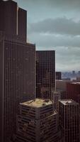 Urban Skyline With Tall Buildings Under Cloudy Sky video