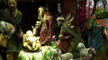 Navidad pesebre natividad escena video